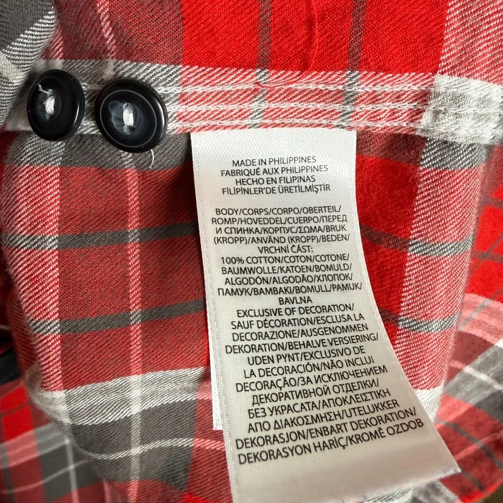 Polo Ralph Lauren Classic Fit Red Plaid Cotton Utility Shirt Pockets Cabin Sz XL